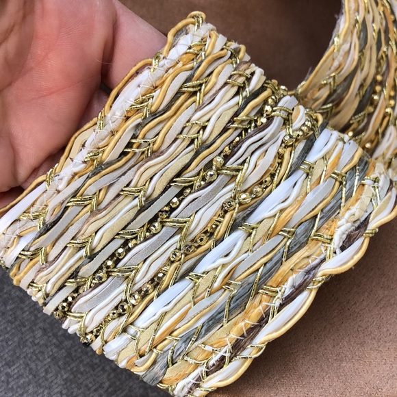 Worn once! - A2 AEROSOLES ‘Say Yes’ Woven Wedge Slide Sandals - Picture 8 of 14